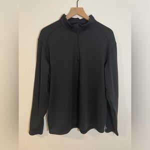 Guide Series Black 1/4 Zip Mens Size XXL Ling Sleeve Light Fleece Shirt Layer